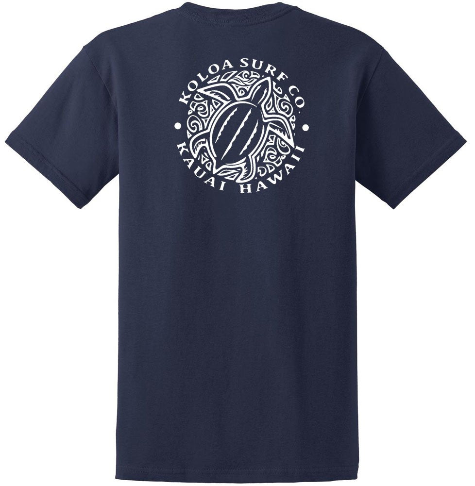 Koloa Surf Hawaiian Honu Turtle Heavyweight Tees in Regular,l Big and Tall Sizes