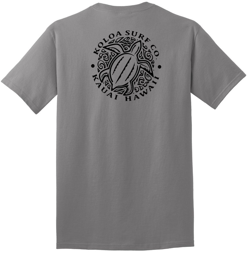 Koloa Surf Hawaiian Honu Turtle Heavyweight Tees in Regular,l Big and Tall Sizes