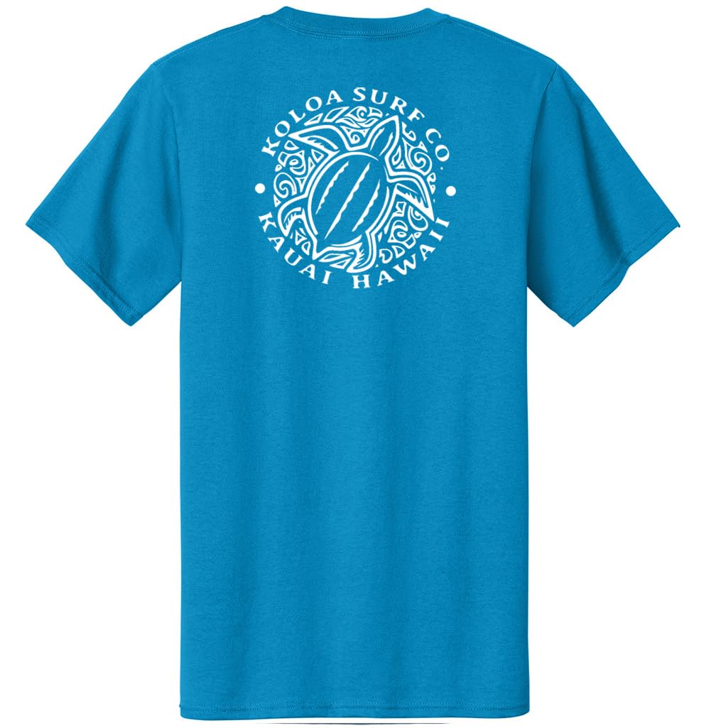 Koloa Surf Hawaiian Honu Turtle Heavyweight Tees in Regular,l Big and Tall Sizes
