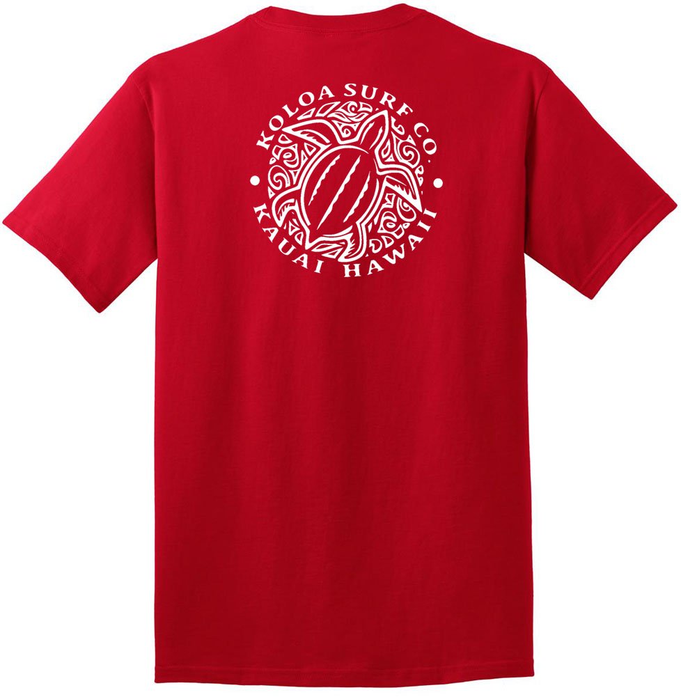 Koloa Surf Hawaiian Honu Turtle Heavyweight Tees in Regular,l Big and Tall Sizes