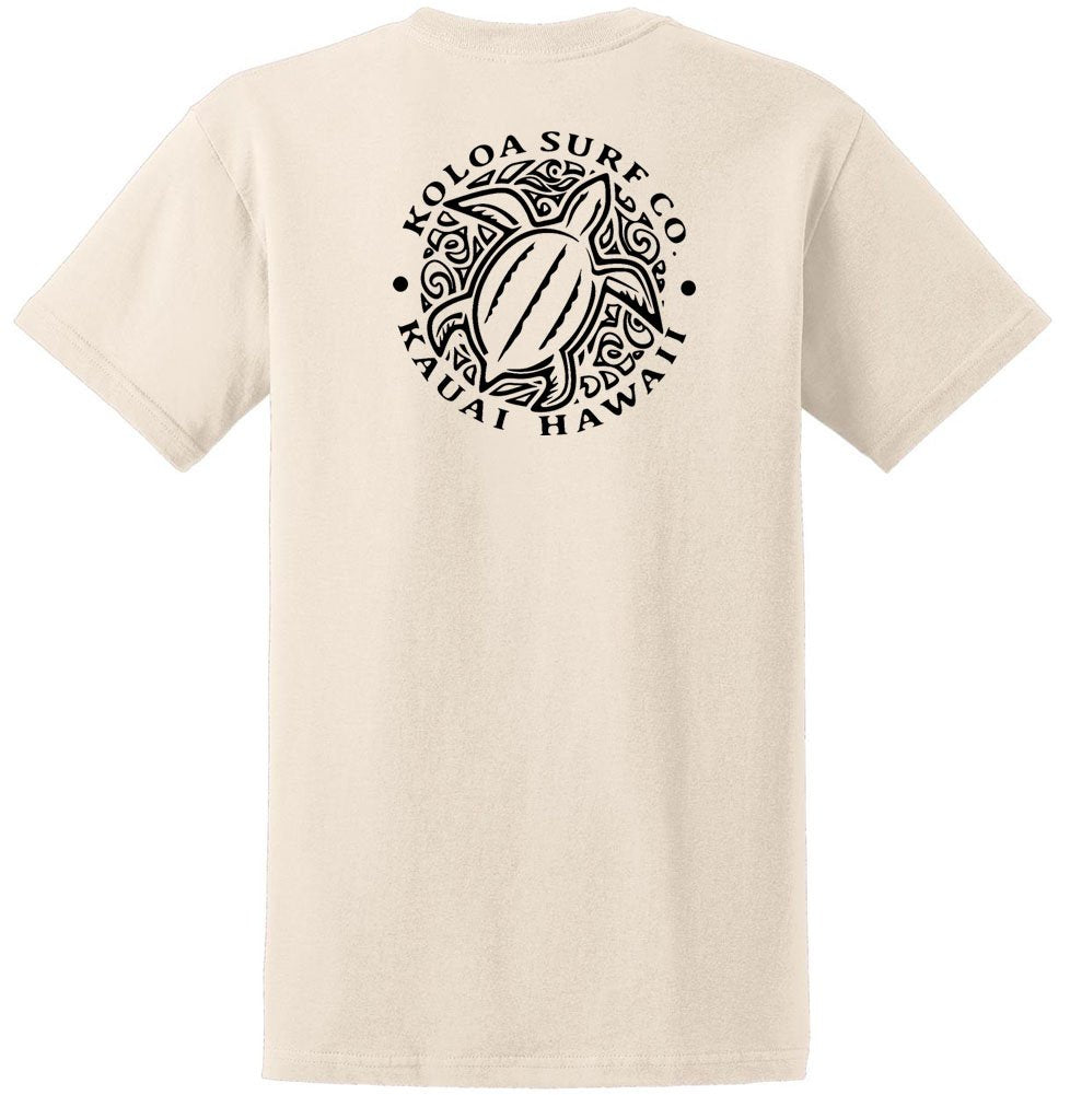 Koloa Surf Hawaiian Honu Turtle Heavyweight Tees in Regular,l Big and Tall Sizes