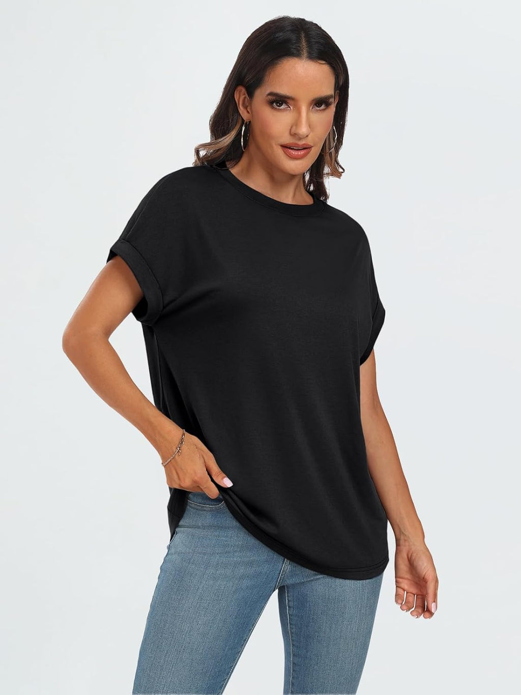 AUTOMET Women's Oversized Short Sleeve T Shirts Casual Summer Everyday Tops