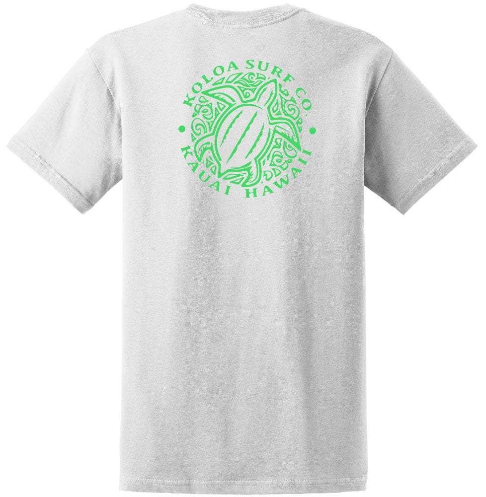 Koloa Surf Hawaiian Honu Turtle Heavyweight Tees in Regular,l Big and Tall Sizes
