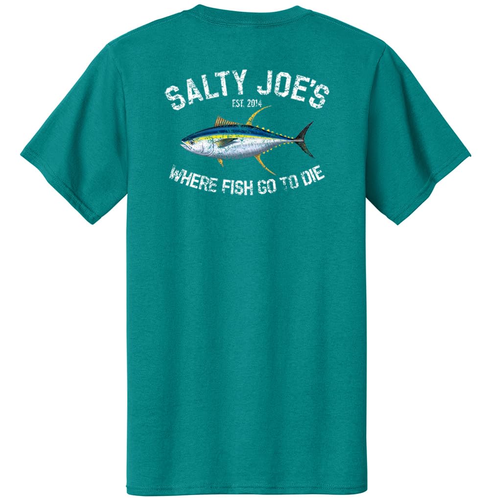 Salty Joes Men's Graphic Logo Heavyweight Cotton T-Shirts in Regular, Big and Tall