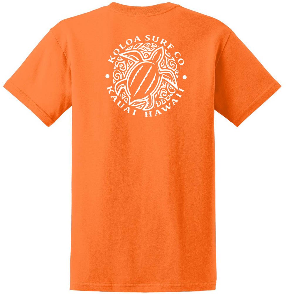 Koloa Surf Hawaiian Honu Turtle Heavyweight Tees in Regular,l Big and Tall Sizes