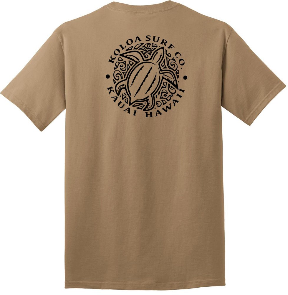 Koloa Surf Hawaiian Honu Turtle Heavyweight Tees in Regular,l Big and Tall Sizes