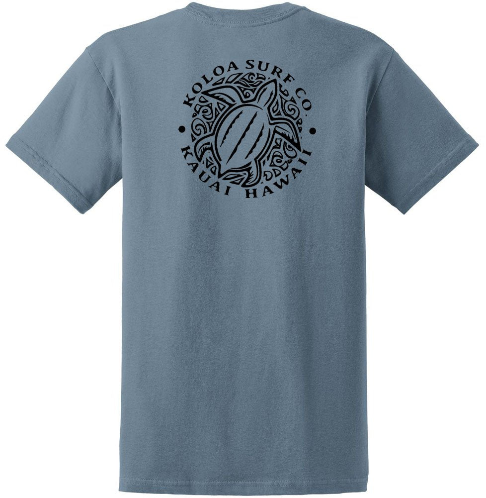Koloa Surf Hawaiian Honu Turtle Heavyweight Tees in Regular,l Big and Tall Sizes