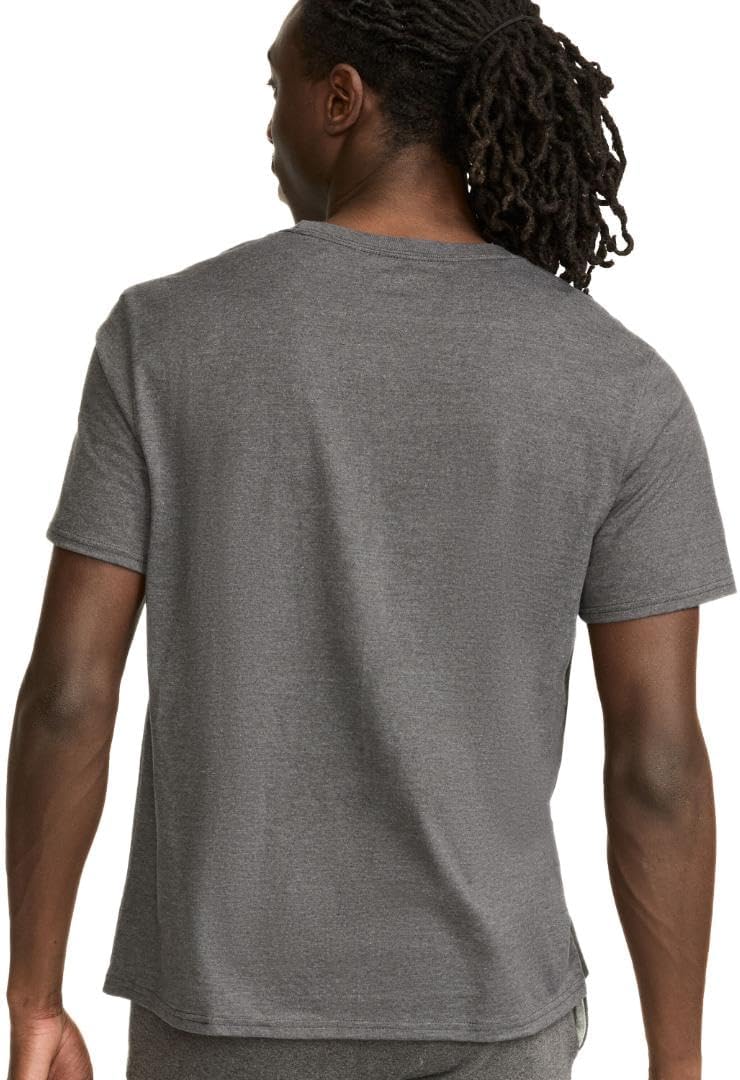 Champion Men's Graphic Short Sleeve T-Shirt, Standard Fit, Classic Script Logo, Midweight 100% Cotton
