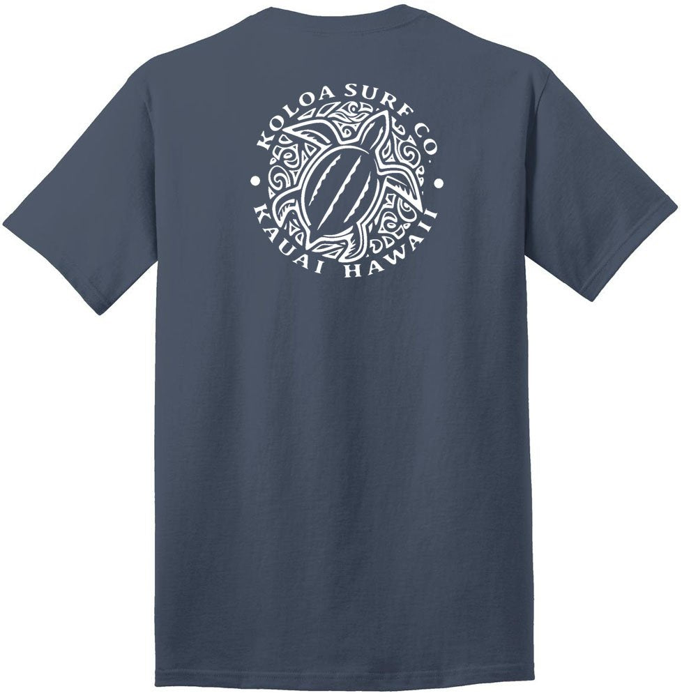 Koloa Surf Hawaiian Honu Turtle Heavyweight Tees in Regular,l Big and Tall Sizes