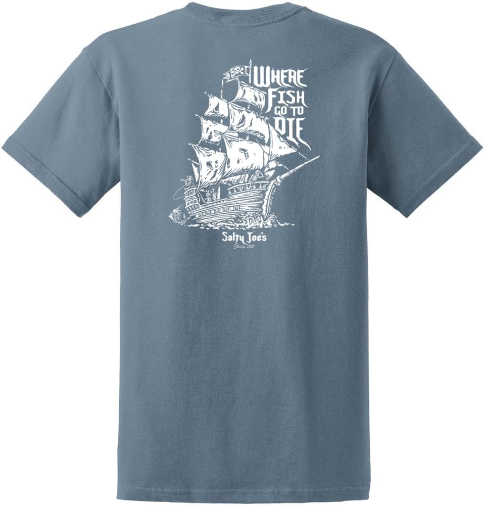 Salty Joes Men's Graphic Logo Heavyweight Cotton T-Shirts in Regular, Big and Tall