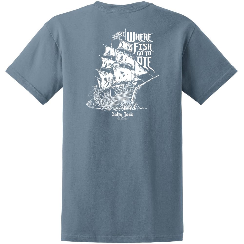 Salty Joes Men's Graphic Logo Heavyweight Cotton T-Shirts in Regular, Big and Tall