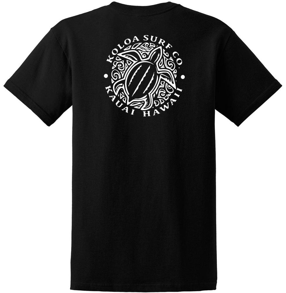 Koloa Surf Hawaiian Honu Turtle Heavyweight Tees in Regular,l Big and Tall Sizes