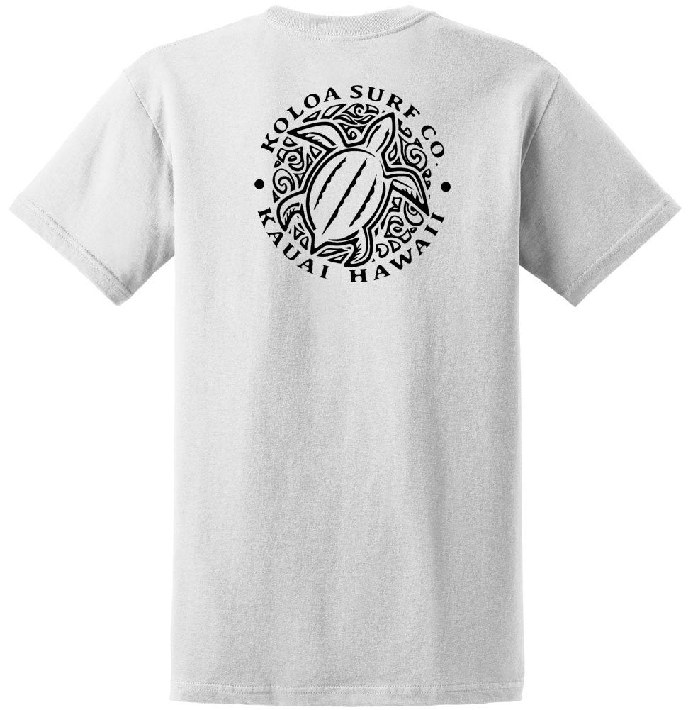 Koloa Surf Hawaiian Honu Turtle Heavyweight Tees in Regular,l Big and Tall Sizes
