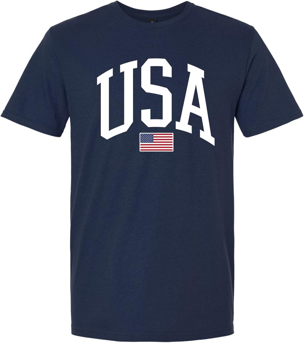 USA Graphic T-Shirt for Men & Women – 4th of July Patriotic American Flag Tee – Soft Cotton Casual Shirt