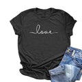 NIUBIA Women's T-Shirt Graphic Tees Love Printed Casual Short Sleeve Tops Summer Loose Fitted Top