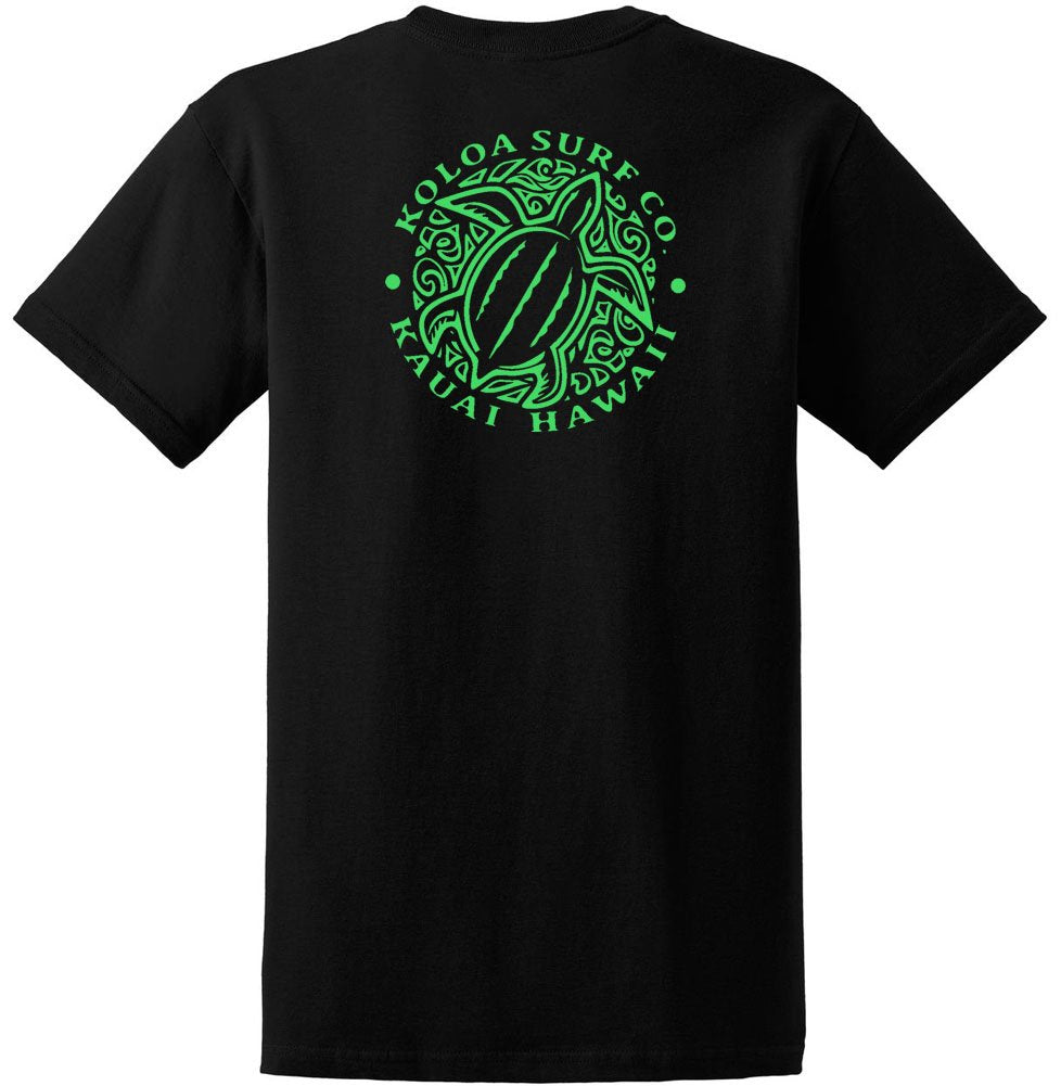 Koloa Surf Hawaiian Honu Turtle Heavyweight Tees in Regular,l Big and Tall Sizes