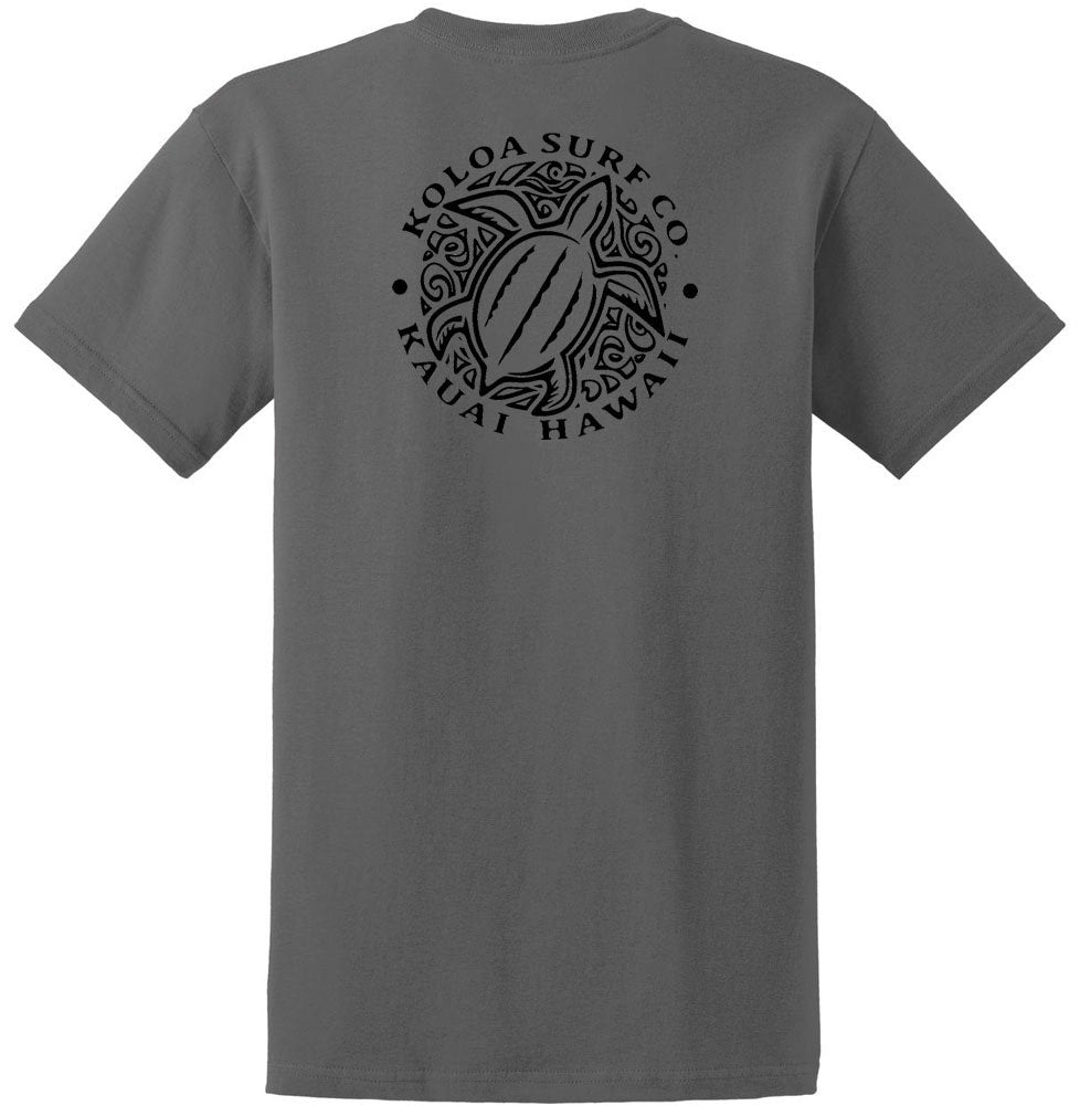 Koloa Surf Hawaiian Honu Turtle Heavyweight Tees in Regular,l Big and Tall Sizes