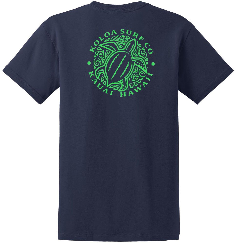 Koloa Surf Hawaiian Honu Turtle Heavyweight Tees in Regular,l Big and Tall Sizes