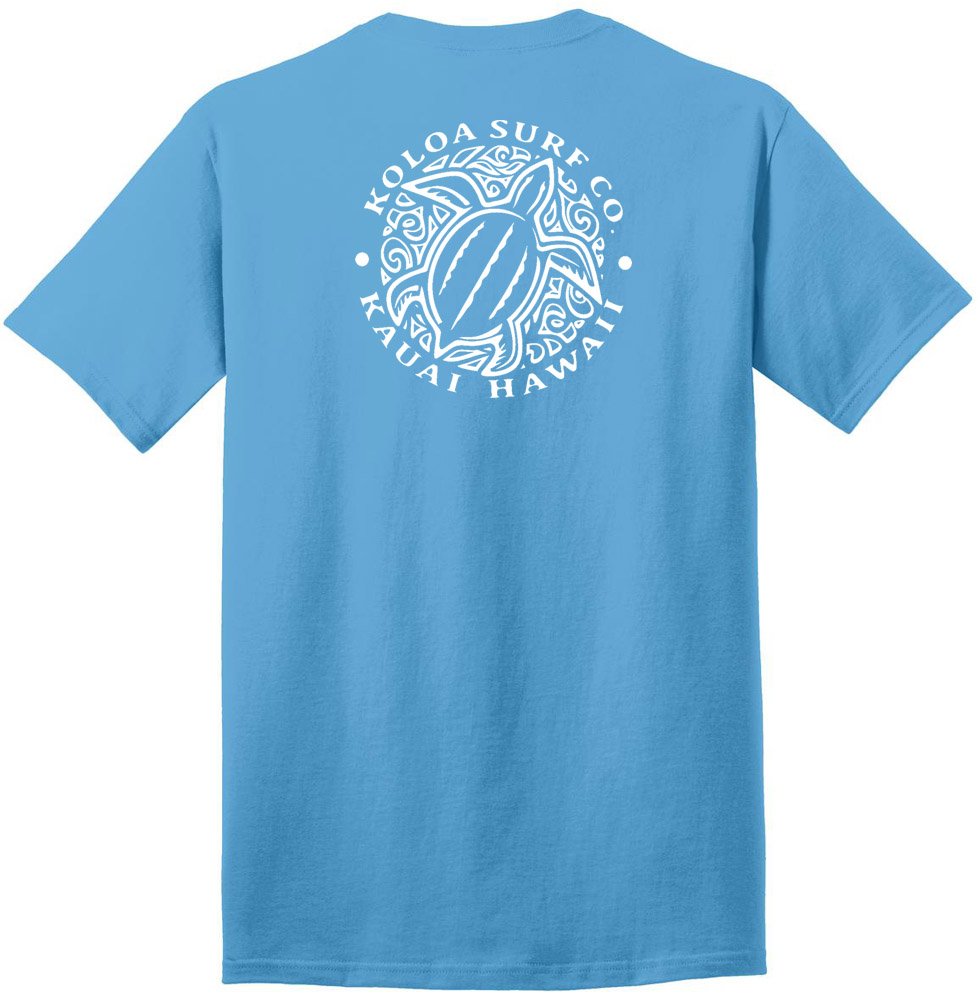Koloa Surf Hawaiian Honu Turtle Heavyweight Tees in Regular,l Big and Tall Sizes