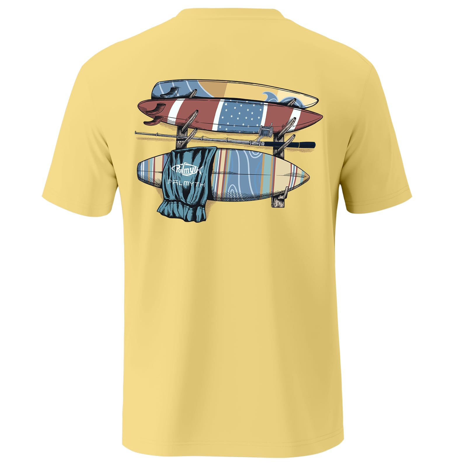 Palmyth Fishing Shirts for Men Sun Protection Shirts Short Sleeve UPF 50+ T-Shirt Tee Quick Dry