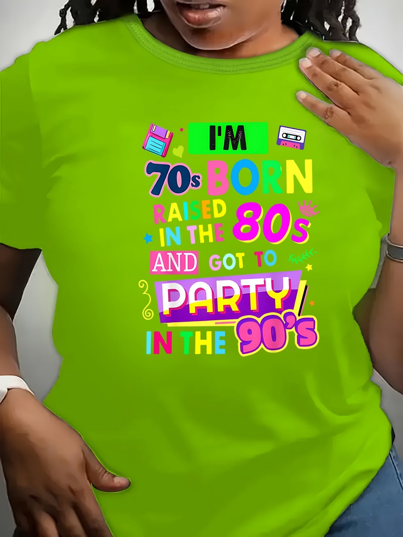 Plus Size Women'S Short Sleeve Printed T-Shirt