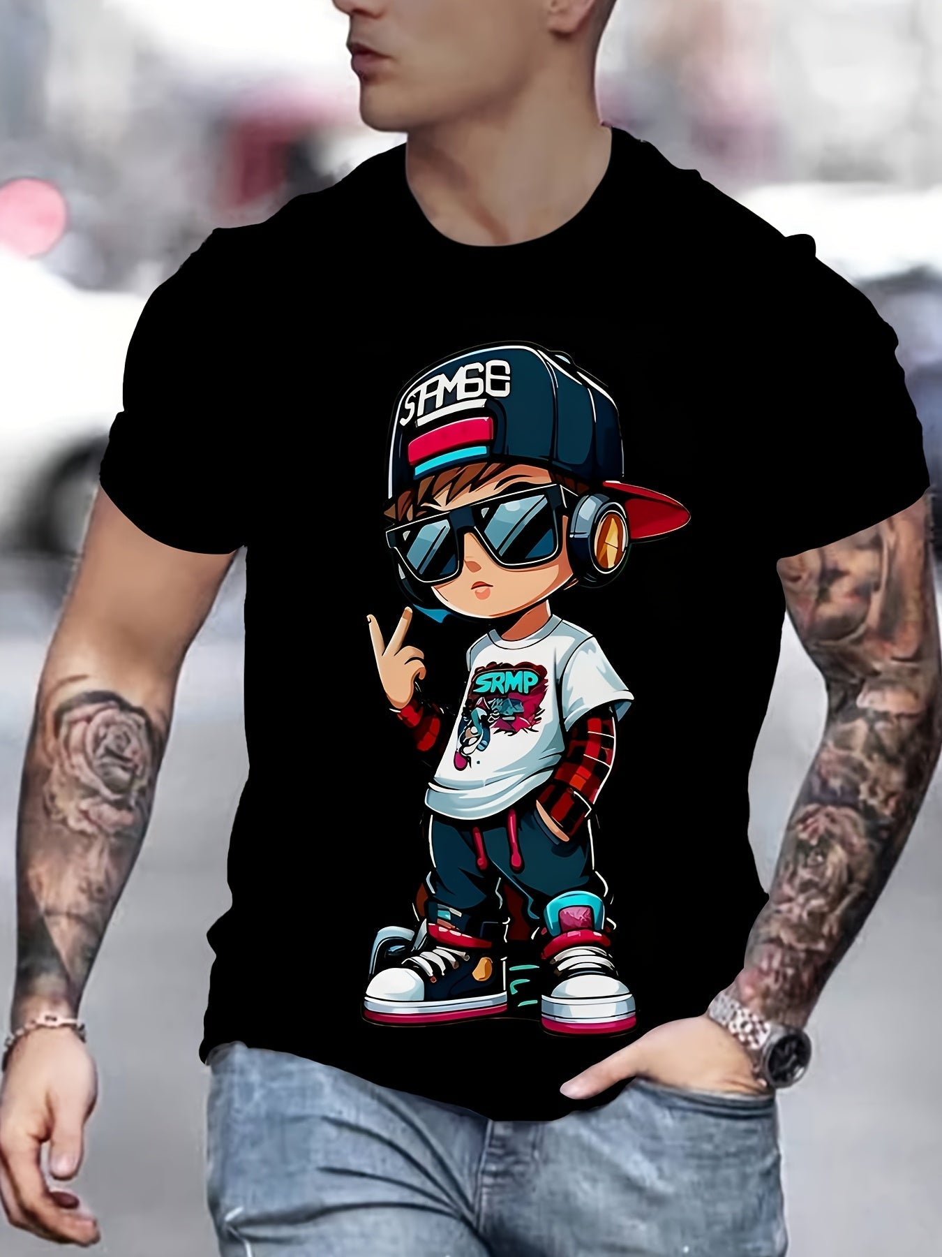 ' Novelty T-Shirt 3D Digital Print Short Sleeve