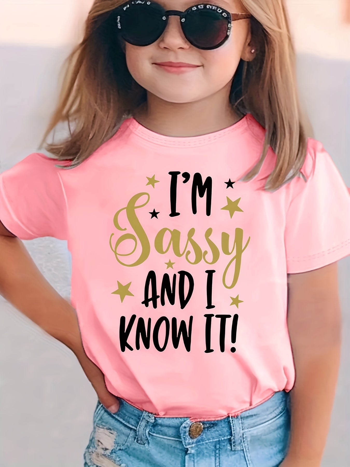 Summer New Cute Cartoon English Letter Print Casual Short Sleeve T-Shirt for Girls
