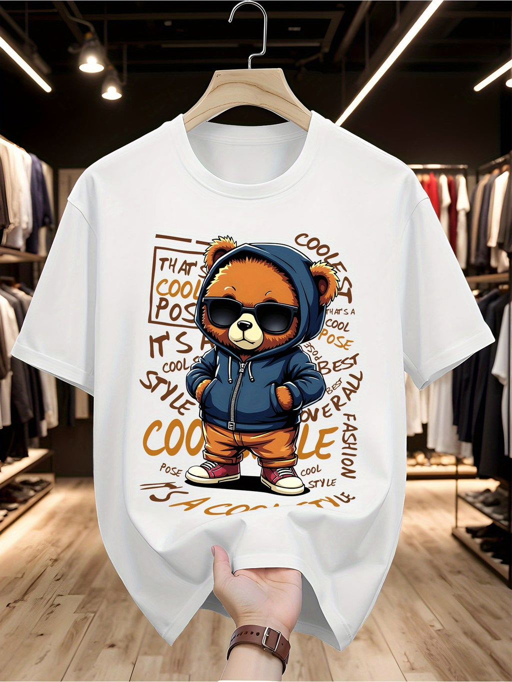 Men'S Summer Print Casual Sports Versatile Regular Short-Sleeve T-Shirt
