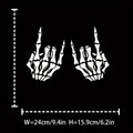 Skull Hand Heat Transfer Patch, White Heat Transfer Sticker, Suitable for T-Shirts, Jeans, Backpacks, Washable Clothing Decoration Applique