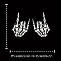 Skull Hand Heat Transfer Patch, White Heat Transfer Sticker, Suitable for T-Shirts, Jeans, Backpacks, Washable Clothing Decoration Applique