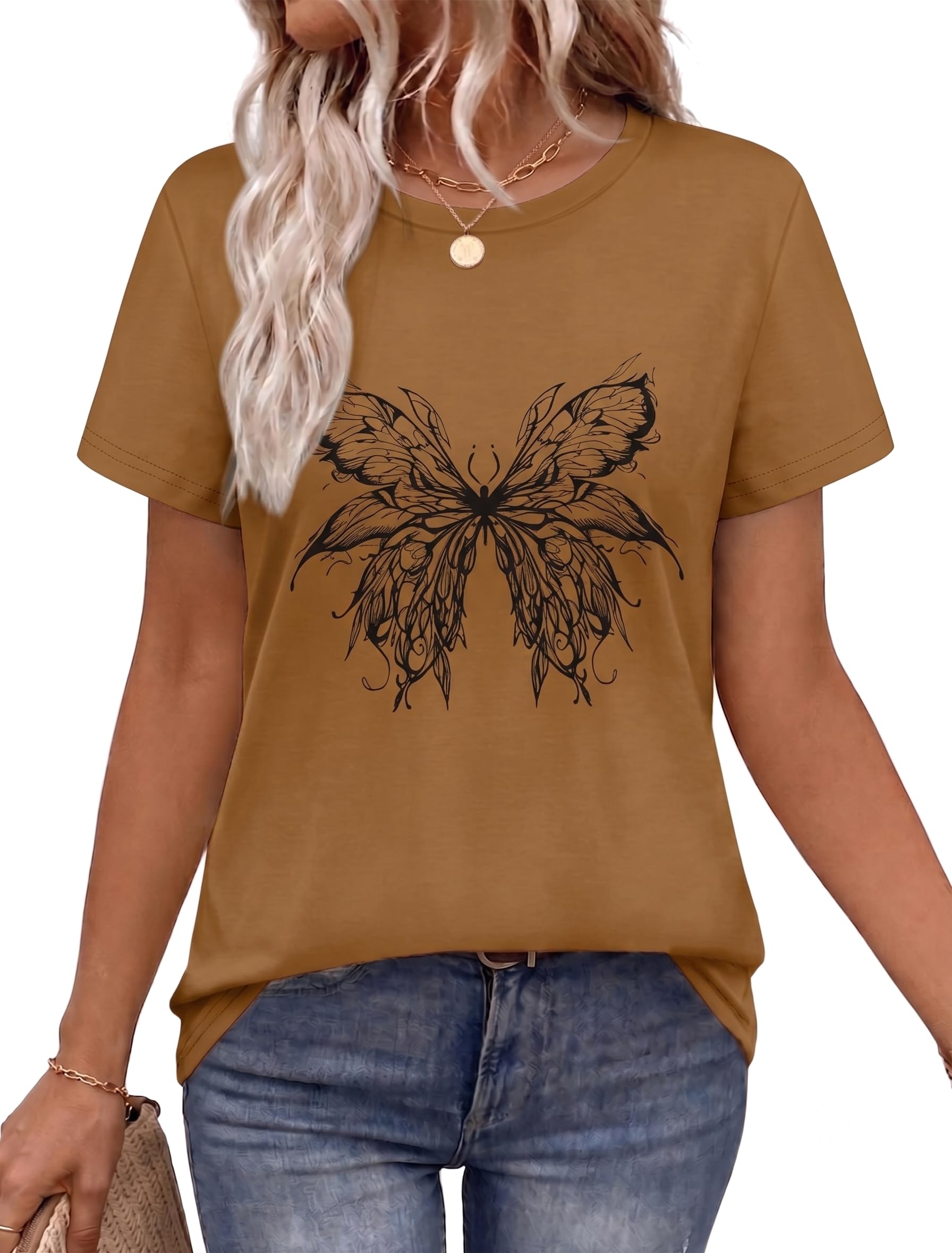 T Shirts for Women Summer Short Sleeve Crewneck Casual Cute Graphic Basic Tees Tops 2026