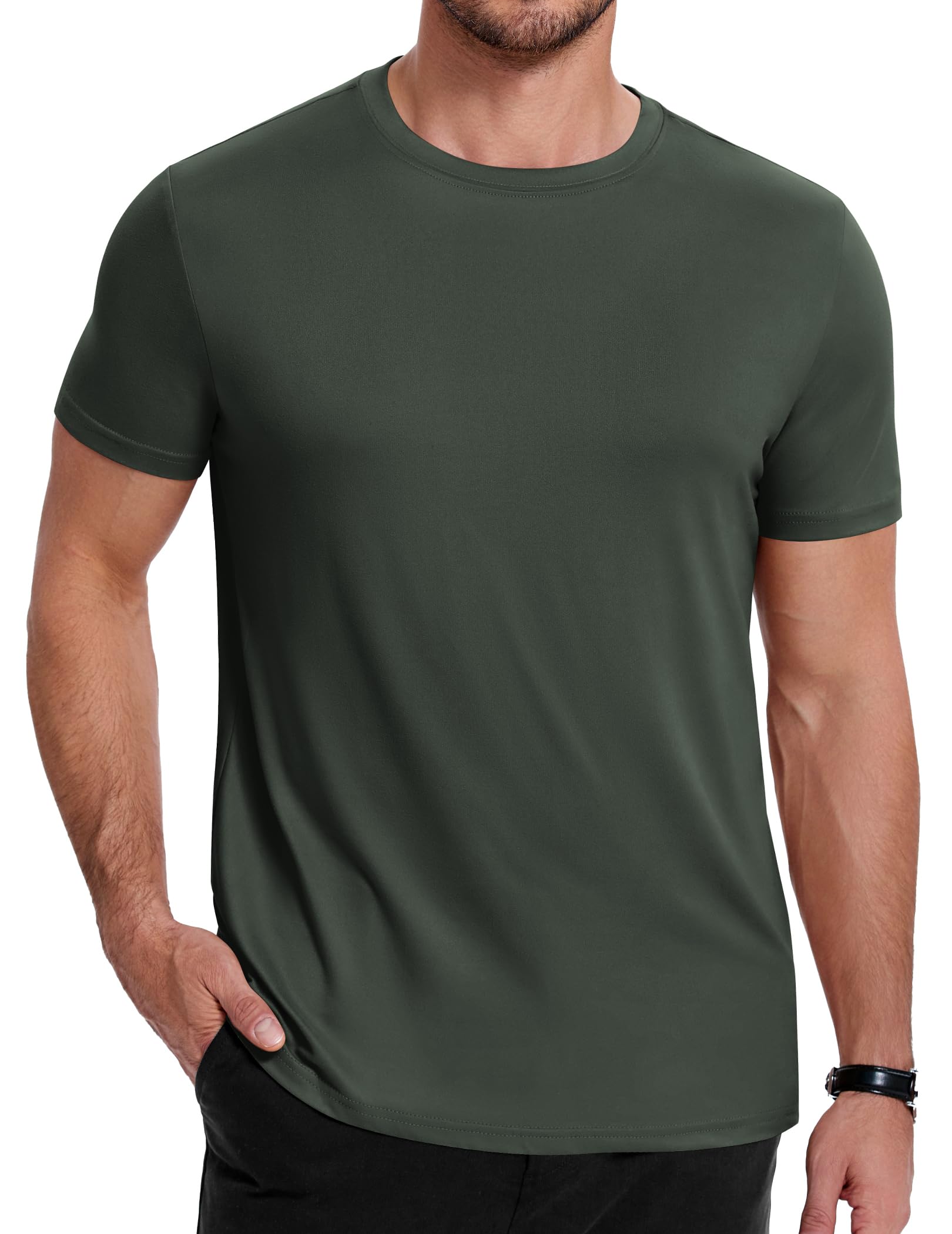 COOFANDY Men's Short Sleeve T-Shirts Crew Neck Casual Summer T Shirts 1-3 Pack Basic Tee Shirt