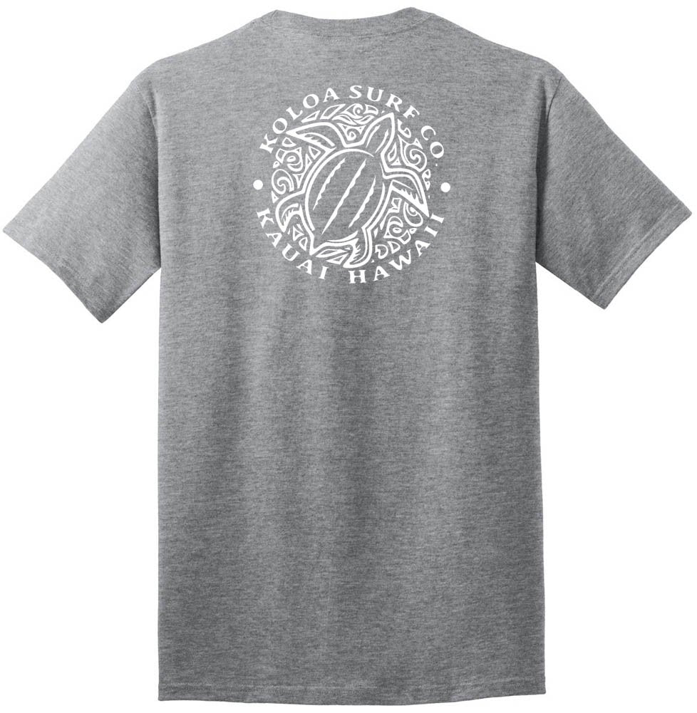Koloa Surf Hawaiian Honu Turtle Heavyweight Tees in Regular,l Big and Tall Sizes