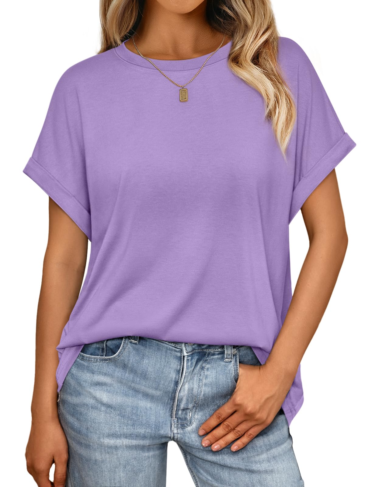 AUTOMET Women's Oversized Short Sleeve T Shirts Casual Summer Everyday Tops
