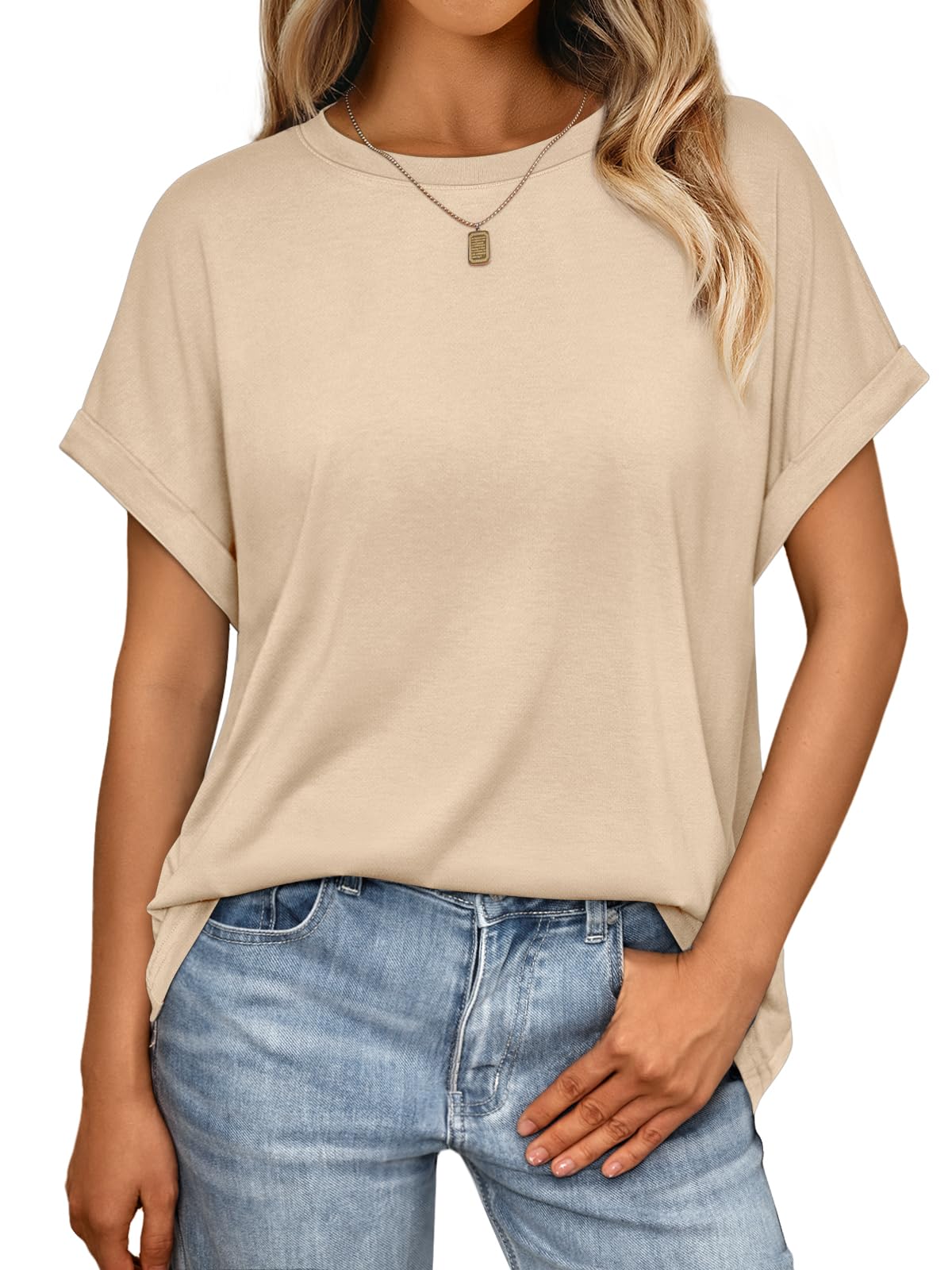 AUTOMET Women's Oversized Short Sleeve T Shirts Casual Summer Everyday Tops