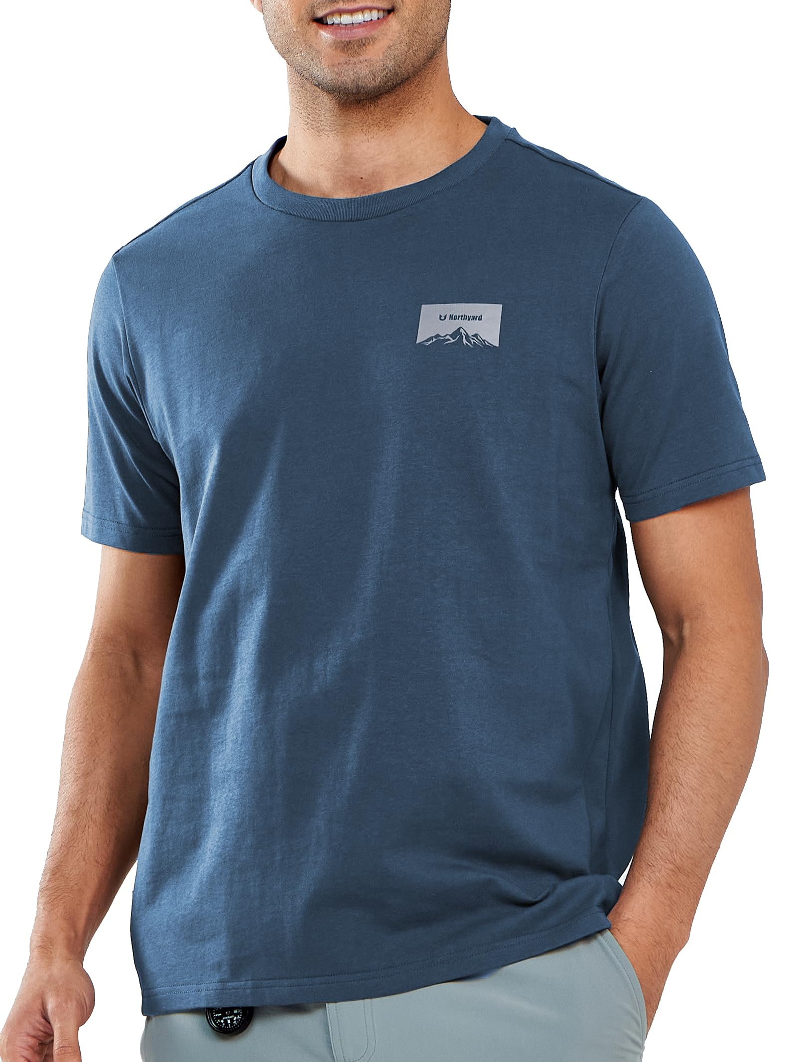 NORTHYARD Men's Heavyweight Cotton T-Shirts Casual Crewneck Short Sleeve Graphic Shirts for Men