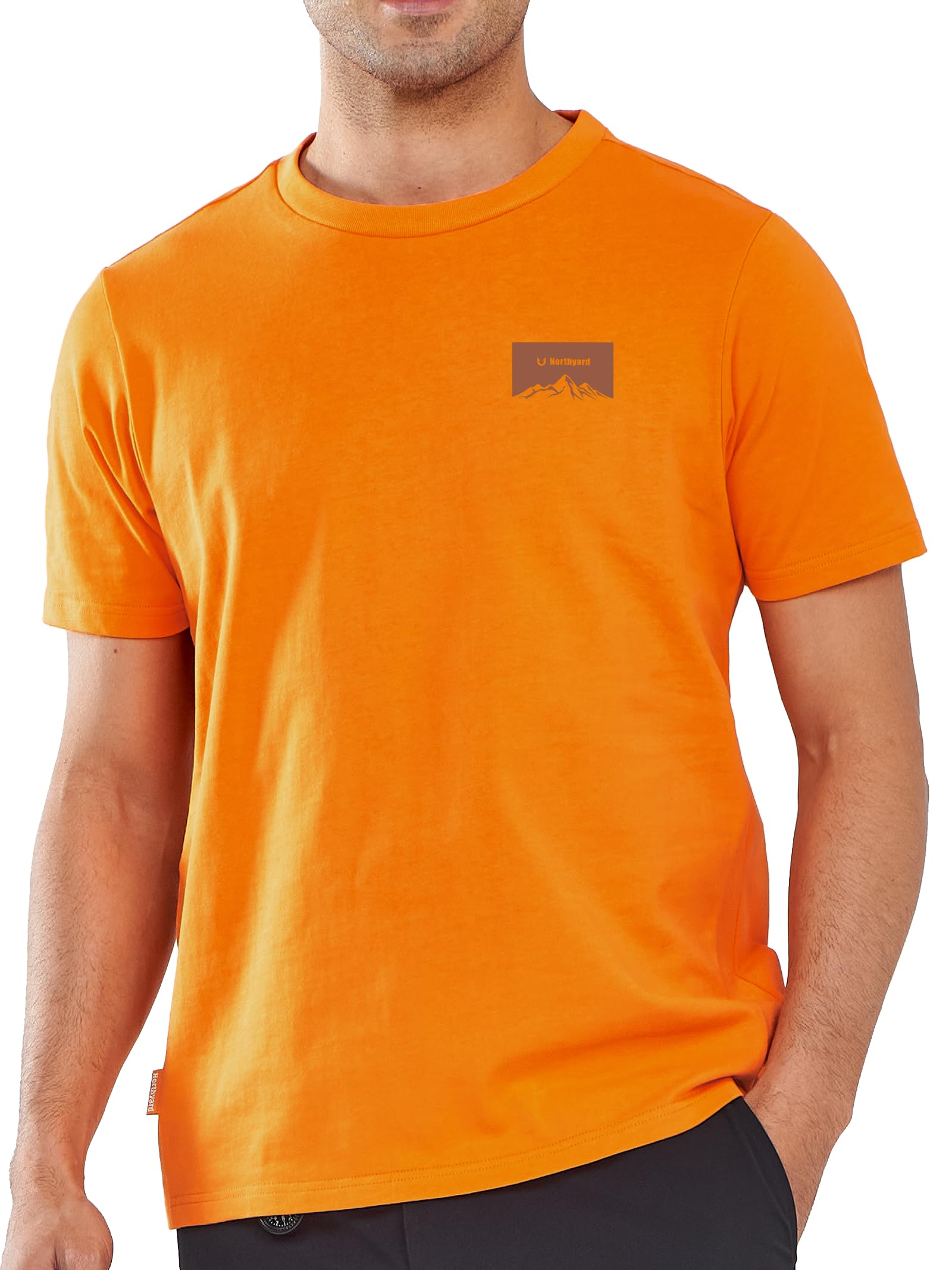 NORTHYARD Men's Heavyweight Cotton T-Shirts Casual Crewneck Short Sleeve Graphic Shirts for Men