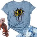 Womens Dandelion T Shirts Sunflower Graphic Casual Tees Short Sleeve Tops