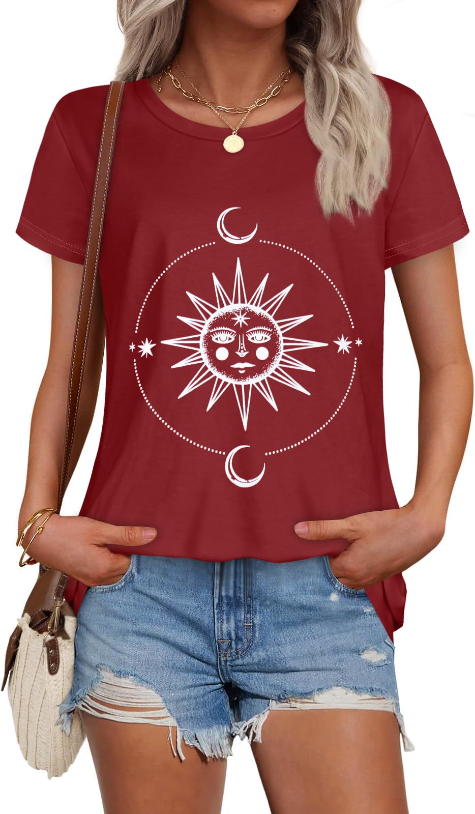 T Shirts for Women Summer Short Sleeve Crewneck Casual Cute Graphic Basic Tees Tops 2026