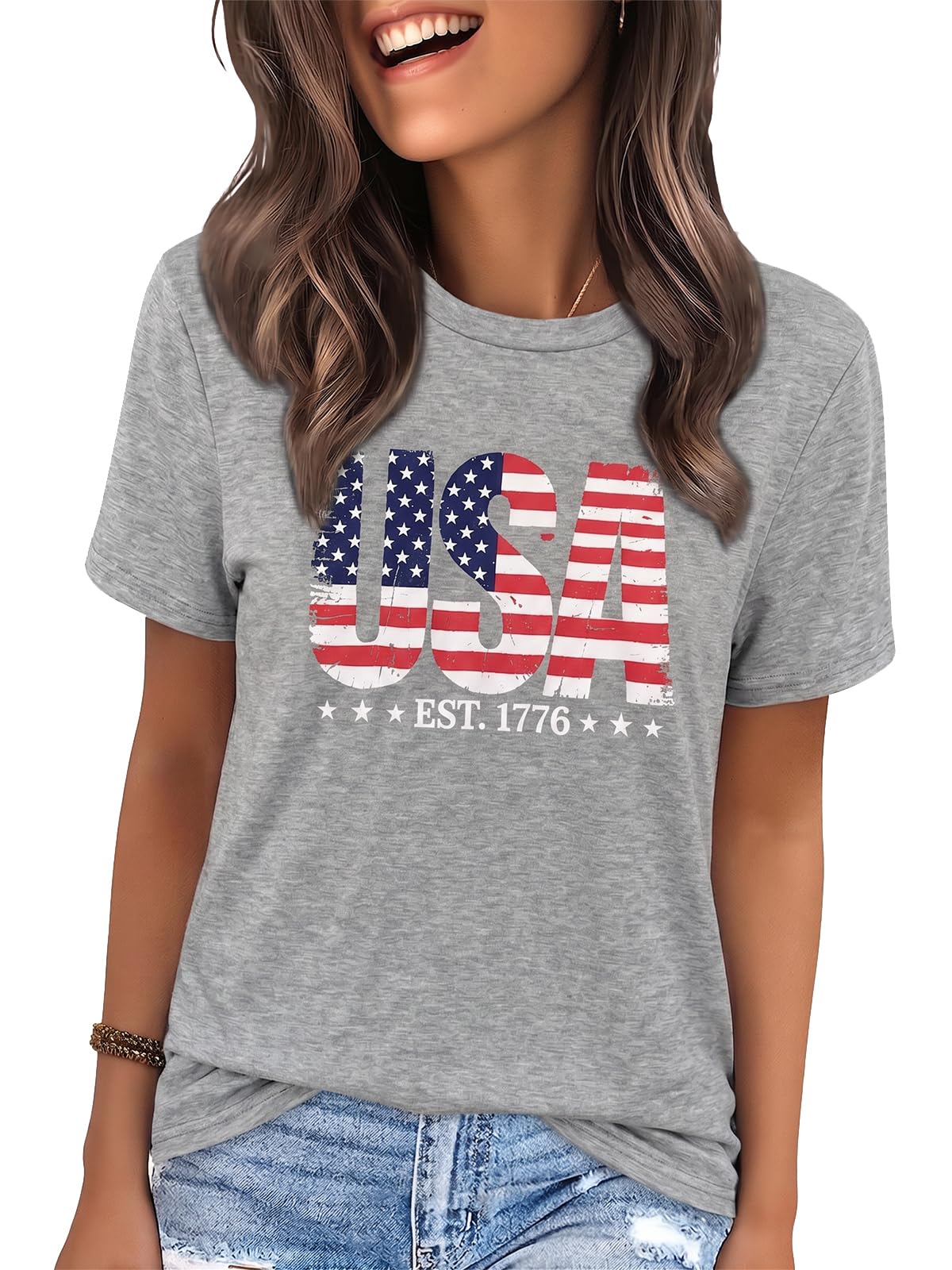 T Shirts for Women Summer Short Sleeve Crewneck Casual Cute Graphic Basic Tees Tops 2026