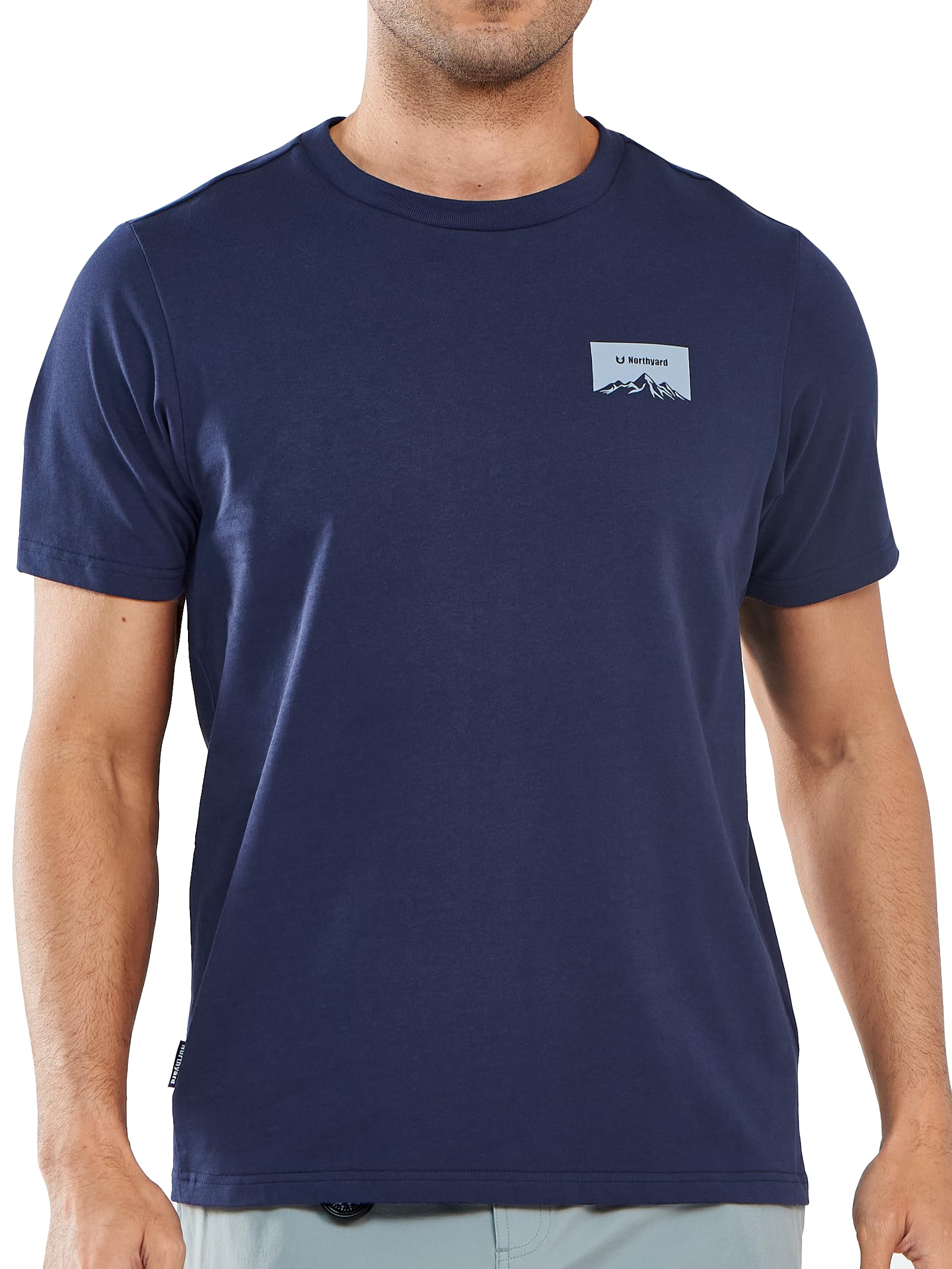 NORTHYARD Men's Heavyweight Cotton T-Shirts Casual Crewneck Short Sleeve Graphic Shirts for Men