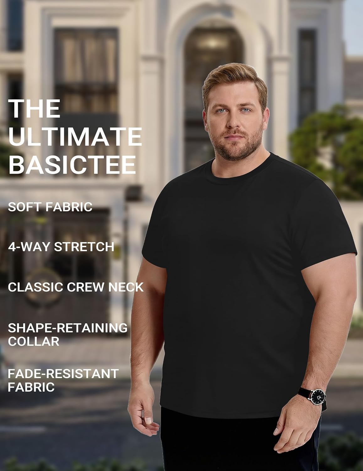 COOFANDY Men's Short Sleeve T-Shirts Crew Neck Casual Summer T Shirts 1-3 Pack Basic Tee Shirt