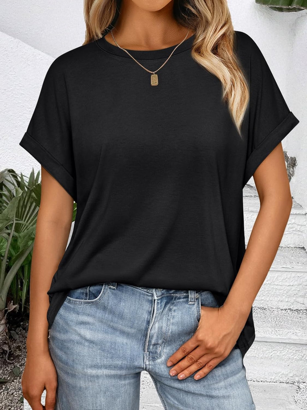 AUTOMET Women's Oversized Short Sleeve T Shirts Casual Summer Everyday Tops