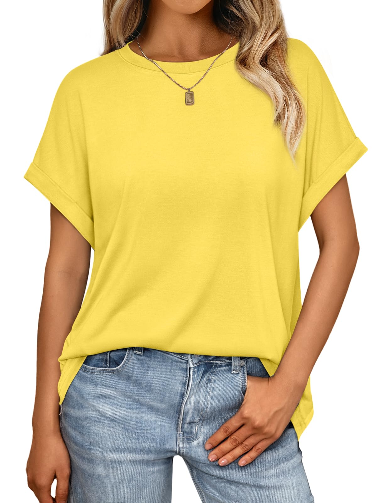 AUTOMET Women's Oversized Short Sleeve T Shirts Casual Summer Everyday Tops