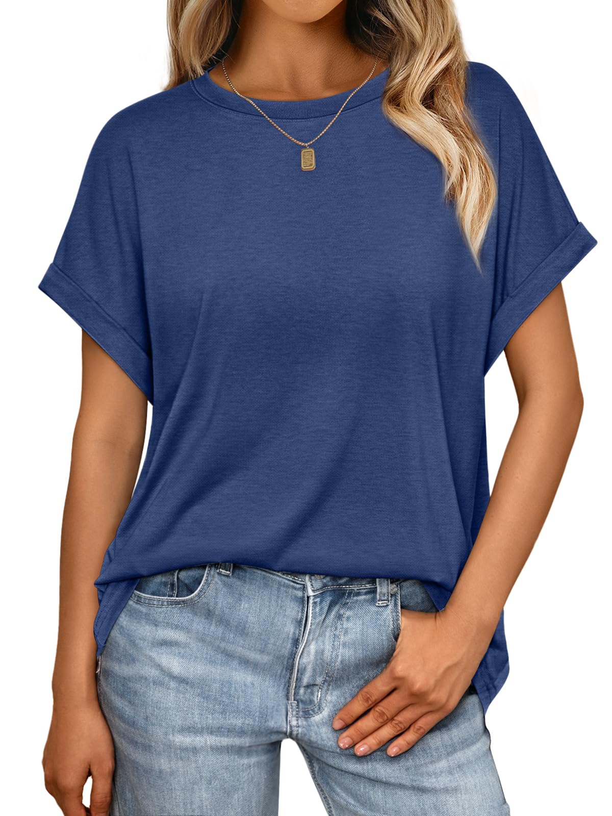 AUTOMET Women's Oversized Short Sleeve T Shirts Casual Summer Everyday Tops
