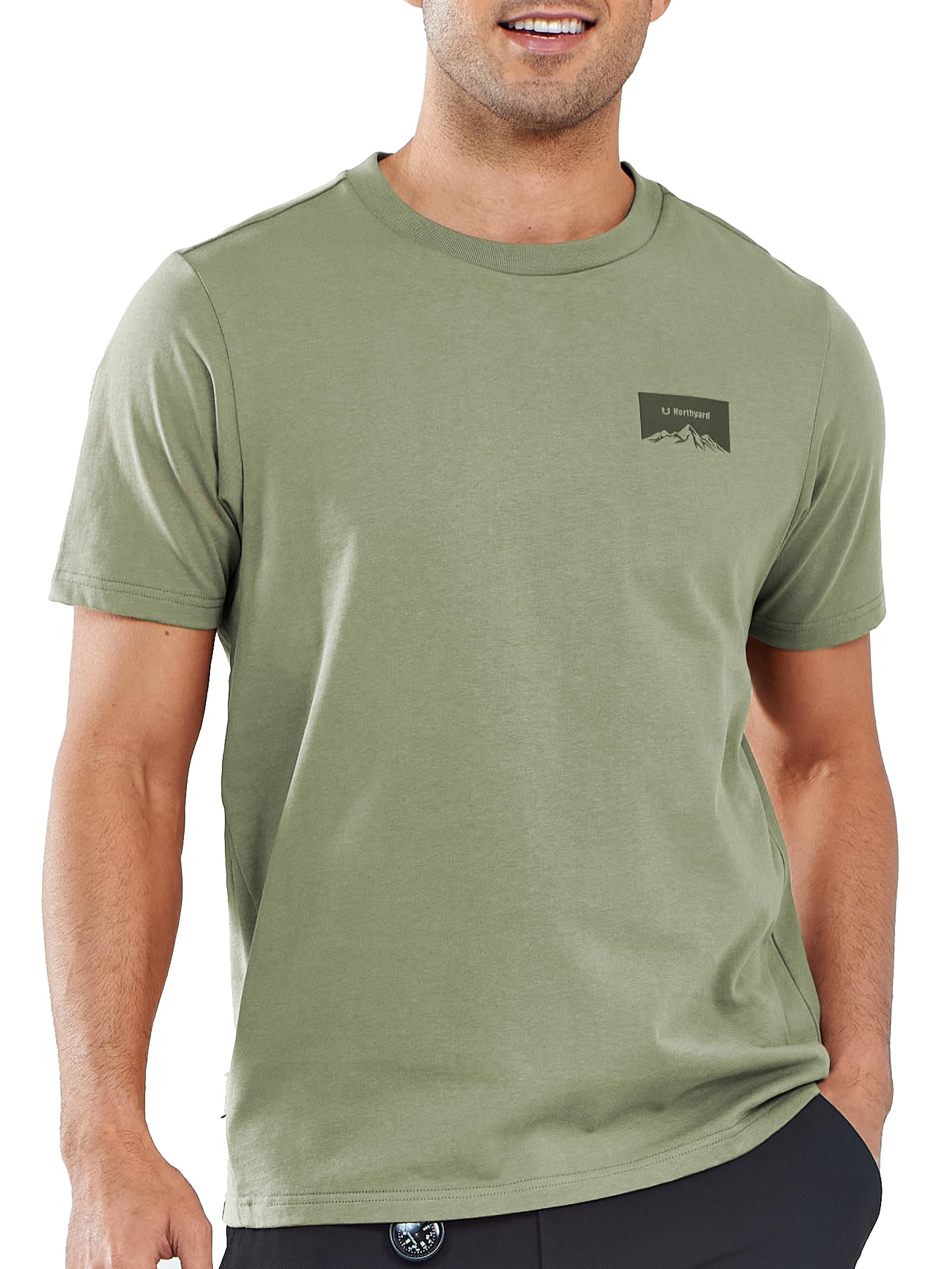 NORTHYARD Men's Heavyweight Cotton T-Shirts Casual Crewneck Short Sleeve Graphic Shirts for Men