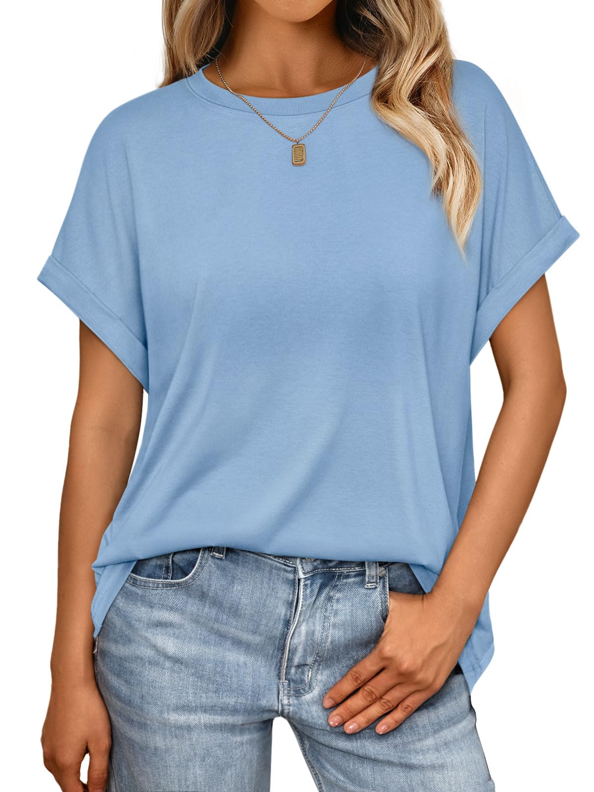 AUTOMET Women's Oversized Short Sleeve T Shirts Casual Summer Everyday Tops