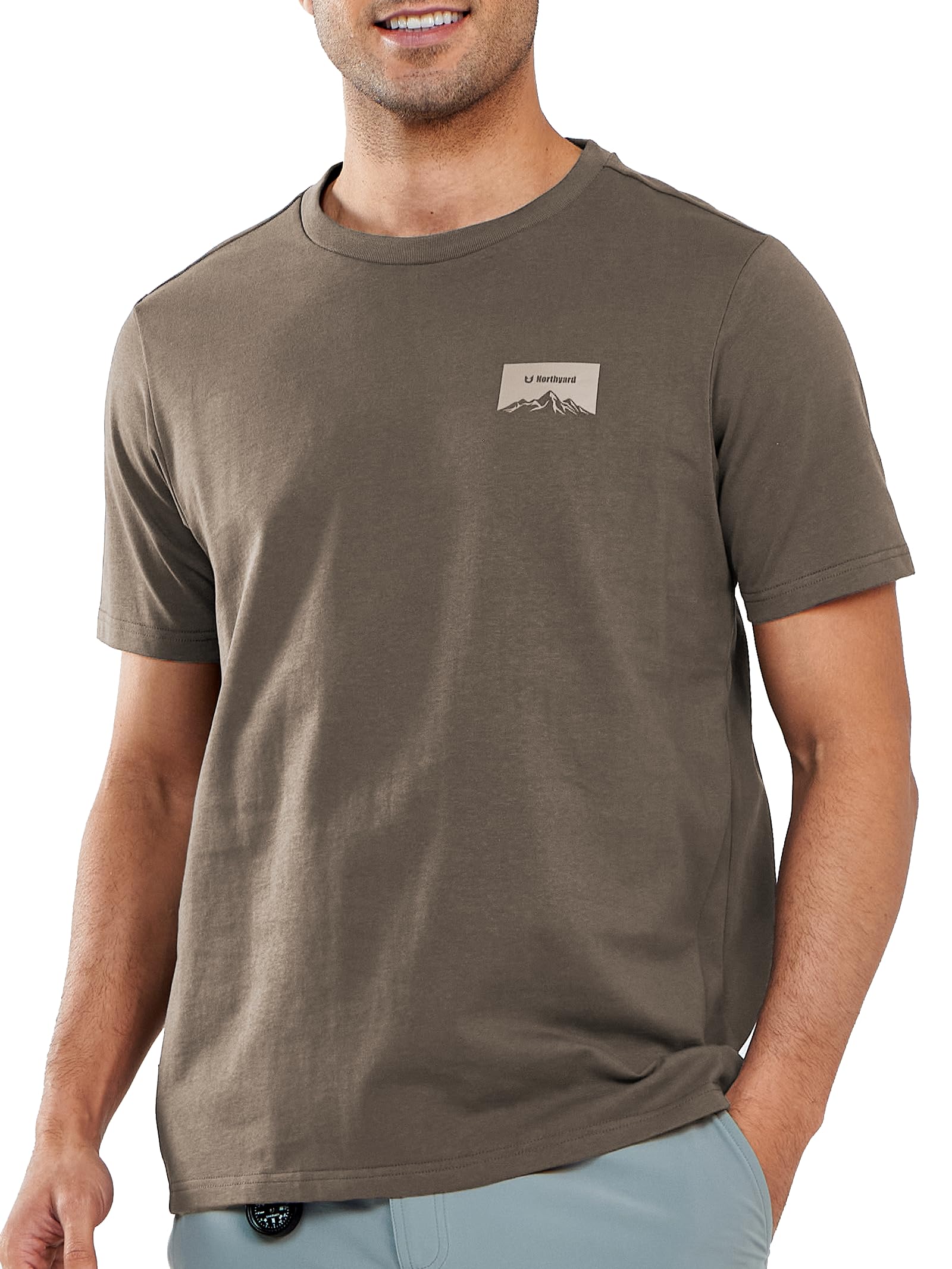 NORTHYARD Men's Heavyweight Cotton T-Shirts Casual Crewneck Short Sleeve Graphic Shirts for Men