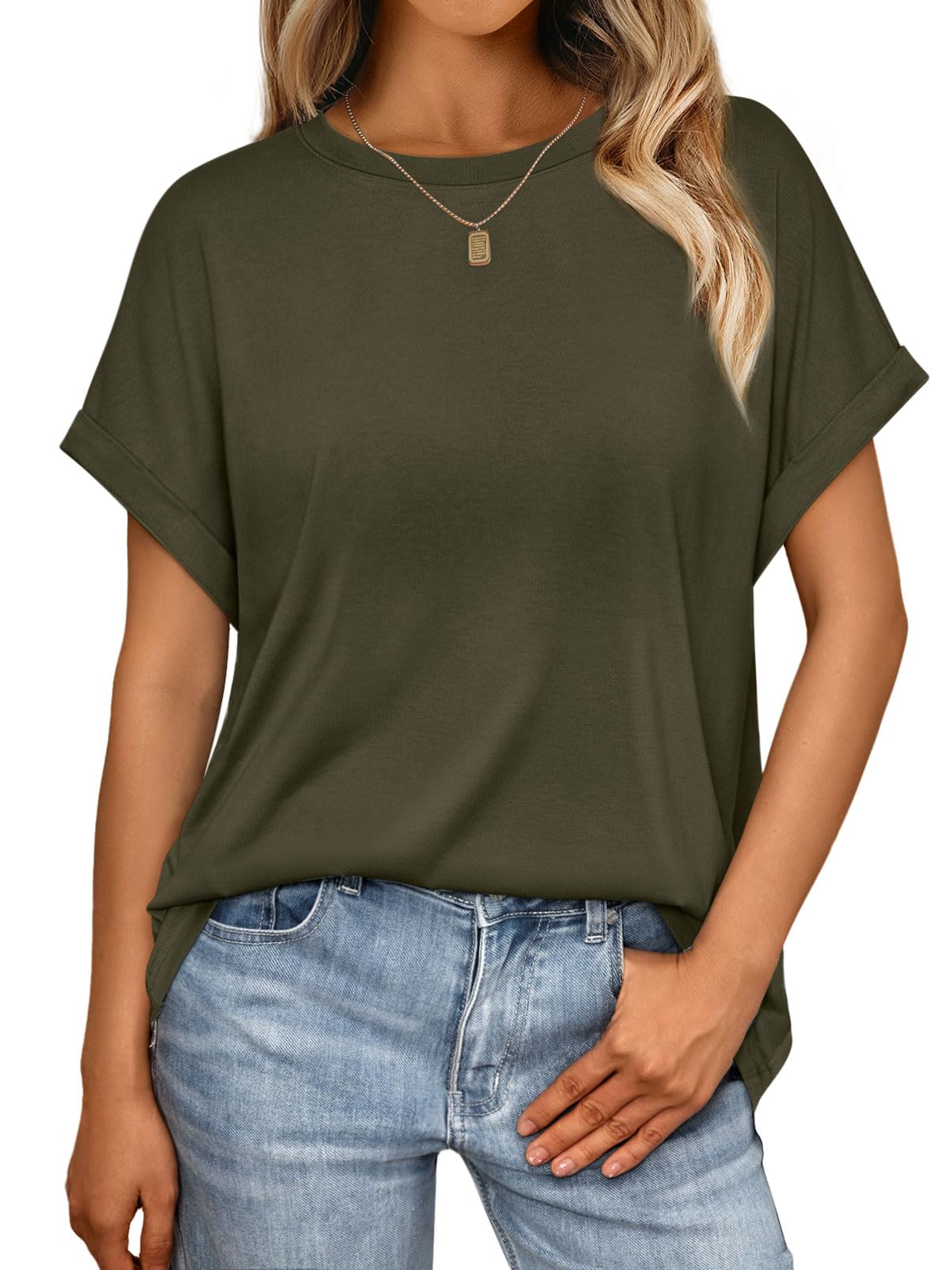AUTOMET Women's Oversized Short Sleeve T Shirts Casual Summer Everyday Tops