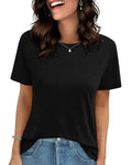 GAYHAY T Shirts for Women - Short Sleeve Spring Summer Tops Soft Basic Tees Beach Vacation Clothes for Casual 2026